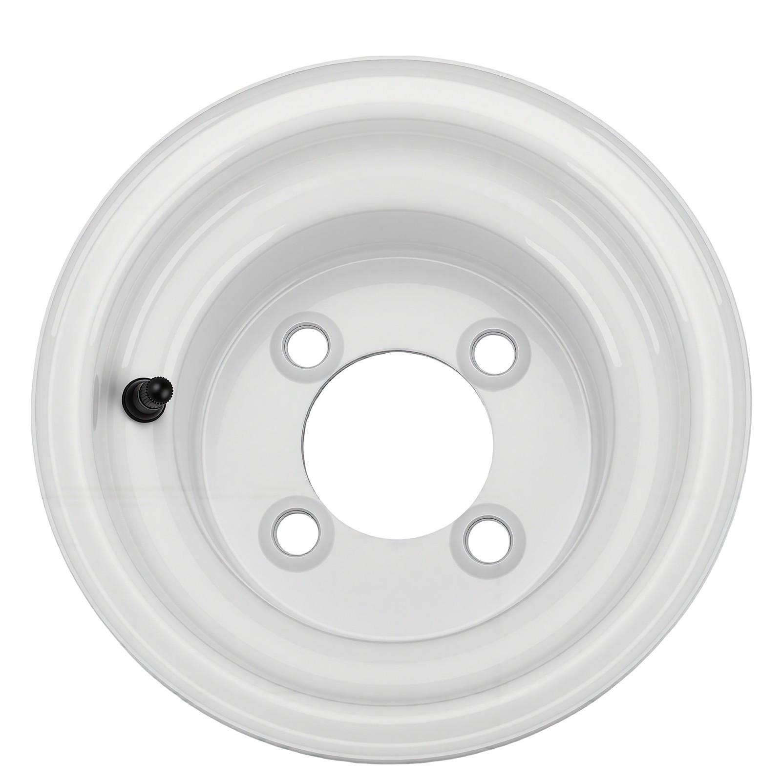 18x8.50 8 8 Inch Wielvelg Heavy Duty Staallegering 4 Gaten Flensbevestiging Wielnaaf Velg voor Golfkar Go-Kart ATV Quad white