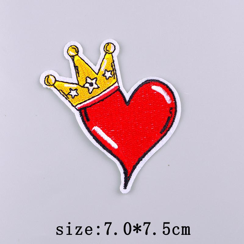 Letters Flower Embroidery Patch Iron On Patches For Cloting Cartoon Embroidered Patches On Clothes Applique Stickers Decor