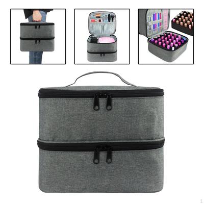 Doppellagige Nagellack-Aufbewahrungstasche, 30 Fächer, Nylon-Organizer, Handtaschen-Tragetasche für