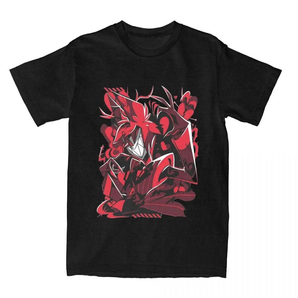 

Trend Hazbin Hotels Alastor Anime Shirt Merch Men Women Cotton Crazy Tshir Unisex T-Shirt XXXL