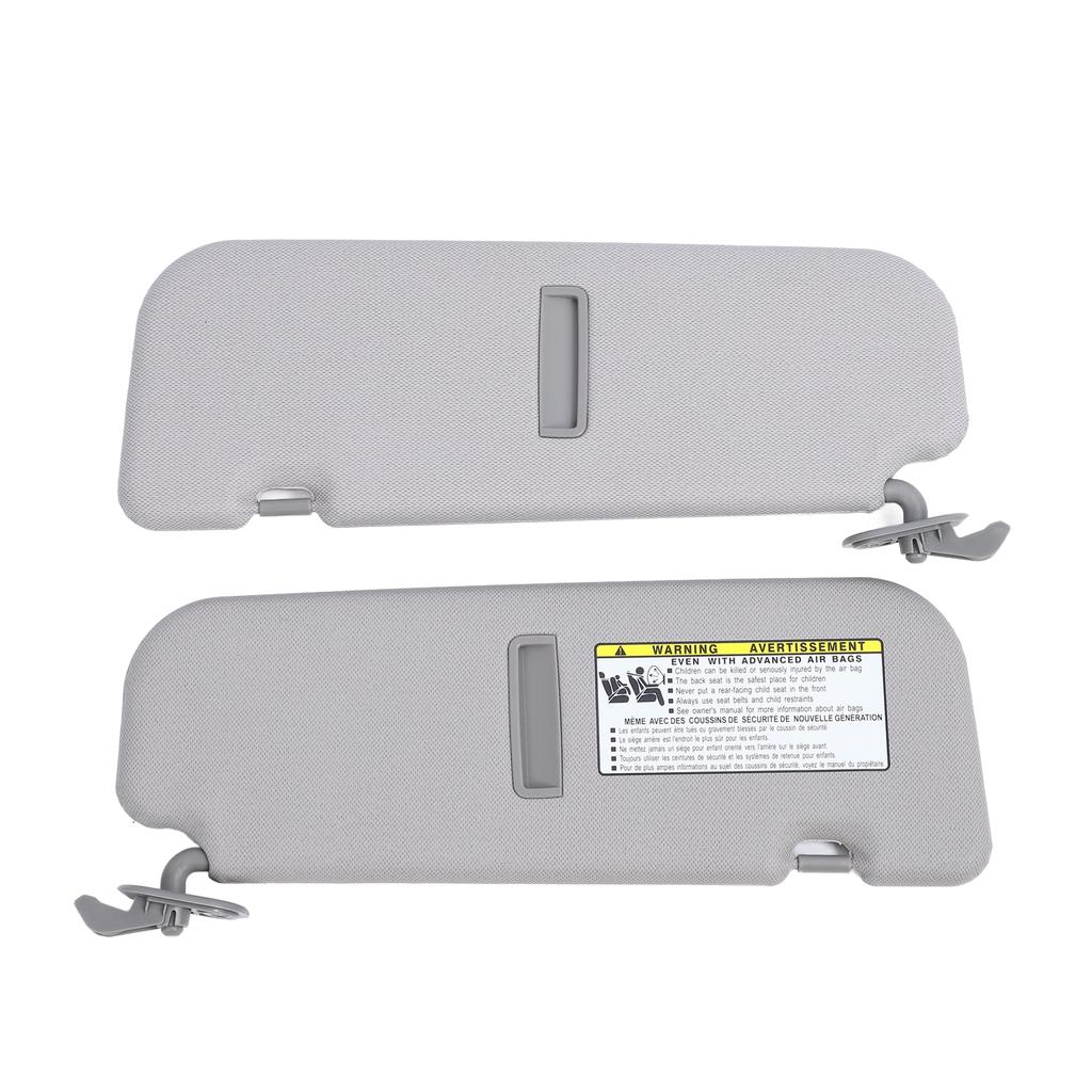 1 Pair Sun Visor 85210‑2V130‑TX Sturdy Grey Sun Shielding Visor Board with Makeup Mirror for Veloste