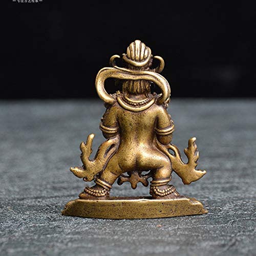 Daiitoku Myoo Buddha Statue, Guardian of the Zodiac, Bronze Statue with Sword, Good Luck, Feng Shui [Object], 4.4cm Tall