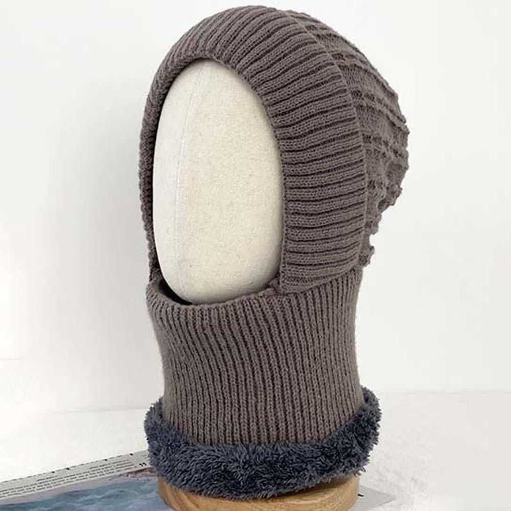 Windproof Fleece Balaclava Hat Warmer Winter Pullover Cap Gift for Mom Hooded Neck Cap Women