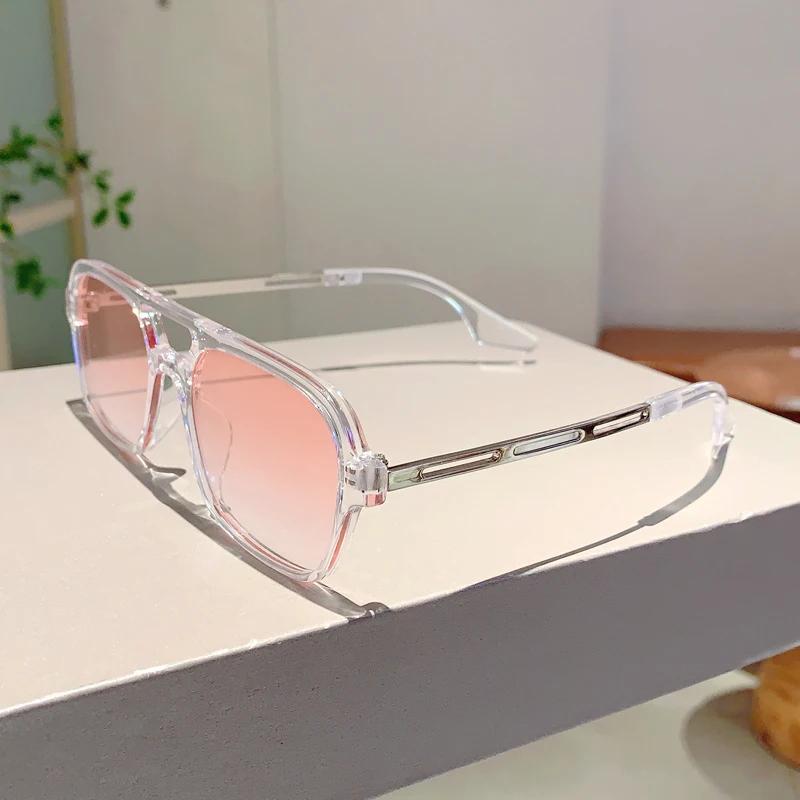 Trendy Women Grey Sunglasses Square Stylish Sun Shades For Travelling Hiking Uv Protection Driving Design Sun Glasses