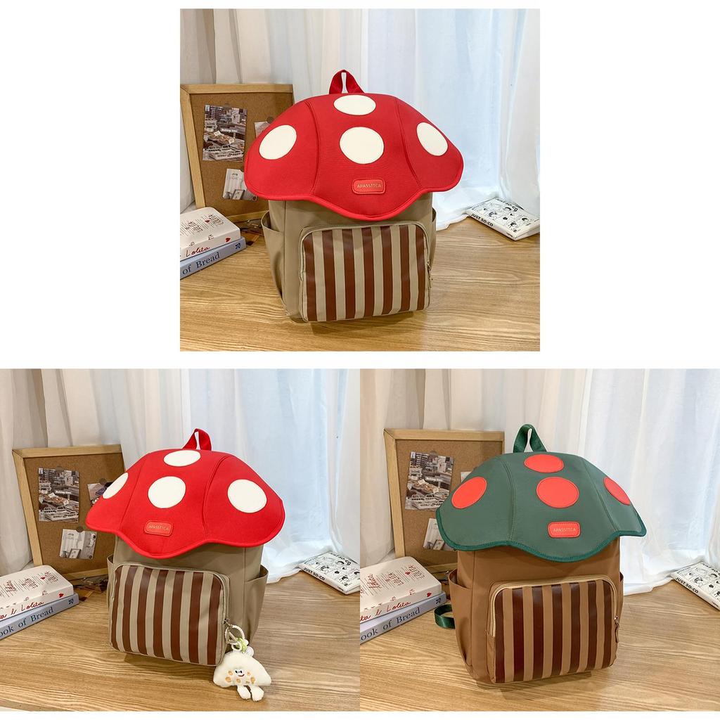 Fashionable Unisex School Bag With Mushroom Exterior Design