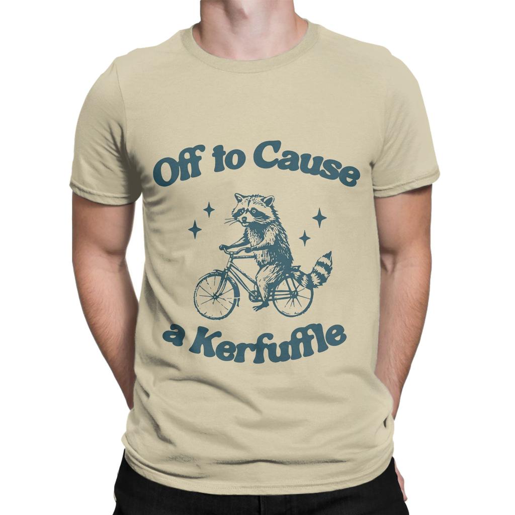 aAutism Racoon of a Cause a Kerfuffle Funny Graphic 100 Cotton TShirt aAutism Racoon Tops Tees For Unisex