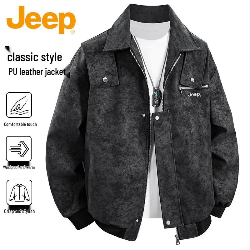 JEEP Men s Spring Lapel Jacket L
