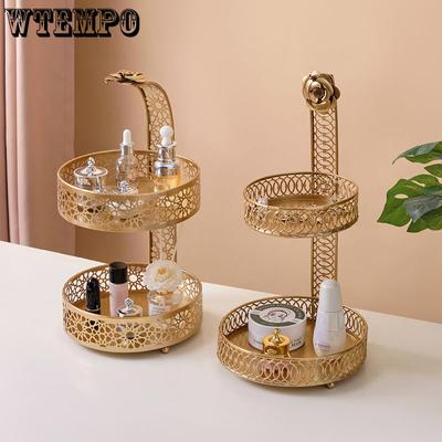 Light Luxury Jewelry Box Cosmetic Skincare Product Storage Box Jewelry Rack Dressing Table Desktop Decoration Rack Household Use