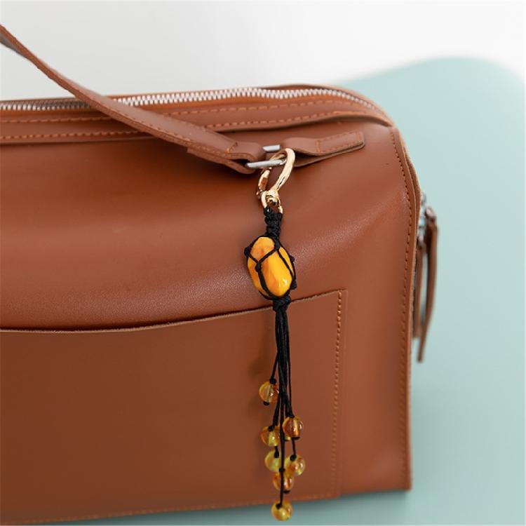 Elegant Handwoven Rope Pendant Featuring Natural Stones Adds Art Supplies and Nature To Your Space Saving Designs