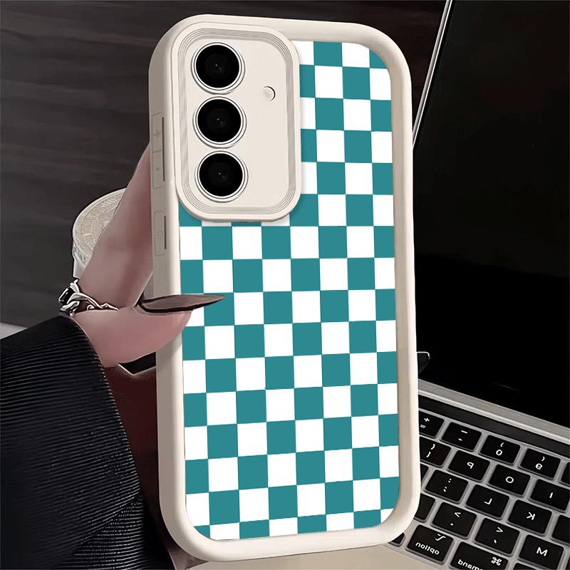 Phone Case for Samsung Galaxy A17 A16 A15 A14 A13 Retro Classic Chess Board Grid A56 A36 A26 A55 A35 A25 A54 A34 A24 A53 A33 A23