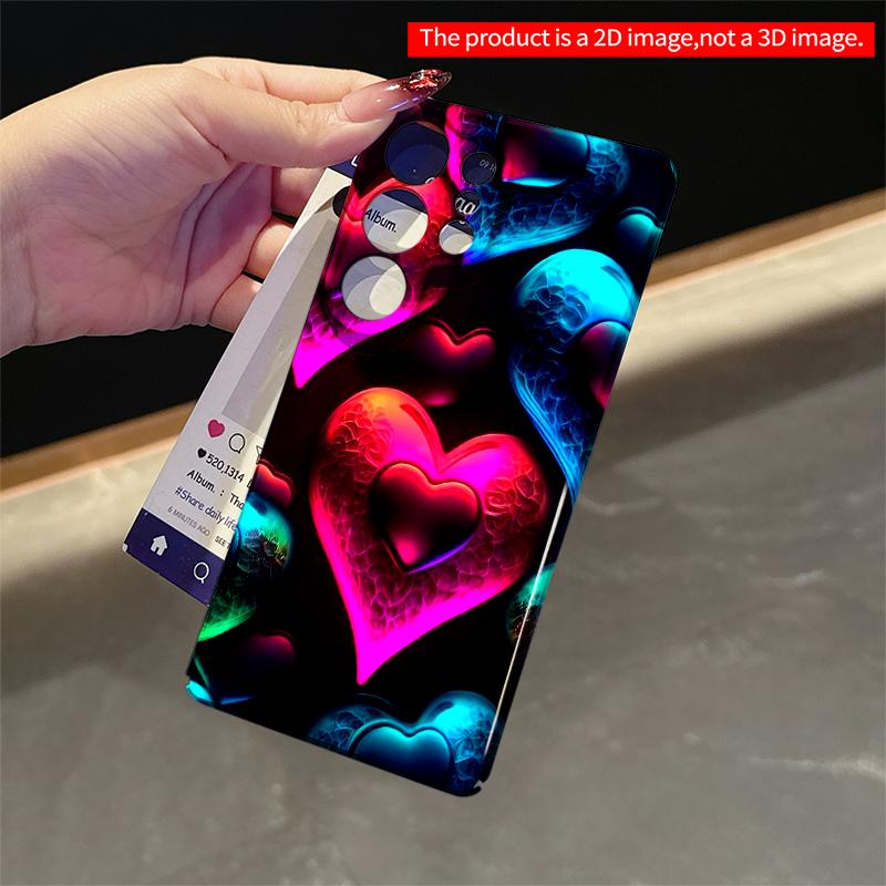2DFlat Samsung phone case Neon Heart Glow Phone Case Applicable to Galaxy S23 S24 S25ULTRA S26 A12 A14 A15 A16 A54 A55