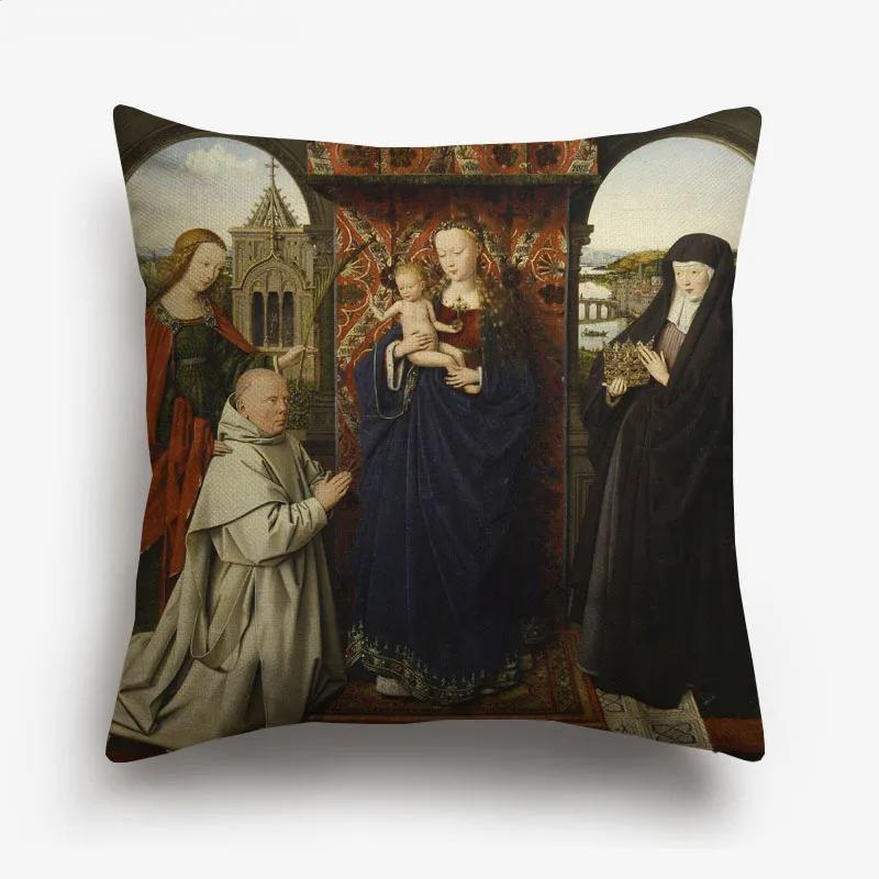 The Emperor Napoleon Cushion Covers European Neoclassicism Retro Vintage Portrait Oil Painting Decorative Pillows For Sofa