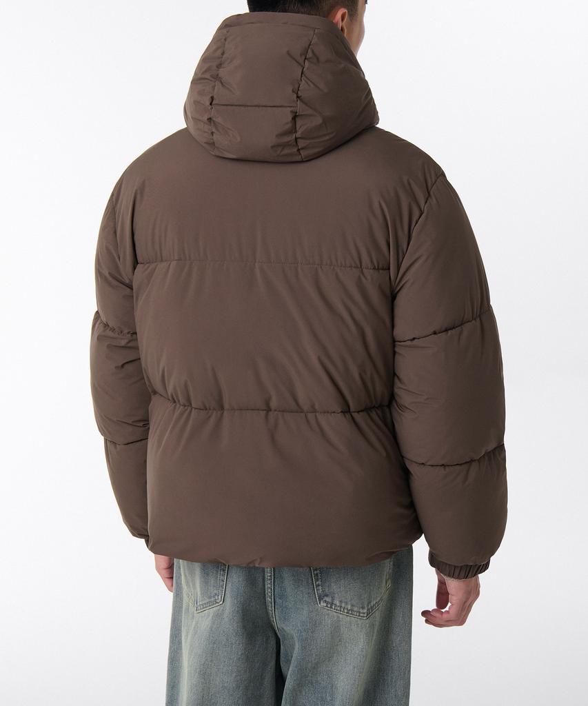 Musinsa Standard Daily Puffer Hooded Short Padded Jacket [Baroque Brown]