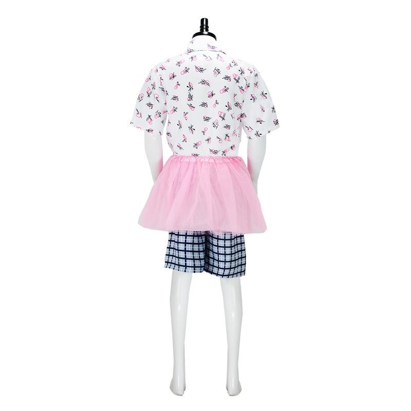 Ace Ventura Cosplay Men Funny Outfit Shirt Shorts Pink Tutu Skirt Movie Pet Detective Jim Carrey Costume Halloween Party Suit