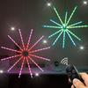 Colorful Twinkle Fireworks Lights Led String Lights Rgb Meteor Decorative Lamp With Remote Control