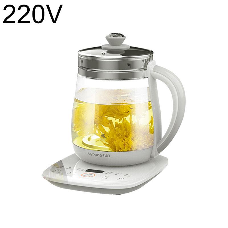 220V Jiuyang saúde pote multifuncional flor bule de vidro ensopado chá pote 1.5L portátil mini multi fogão chá sobremesa fogão