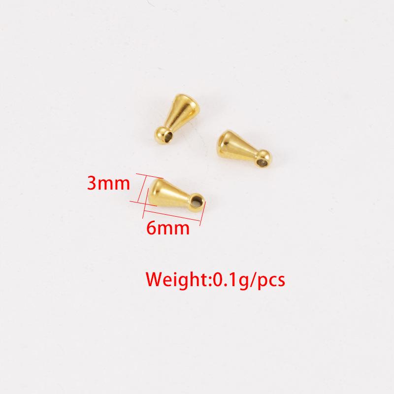 Hänge med vattendroppe i rostfritt stål: 3*6mm DIY Halsbandstillbehör