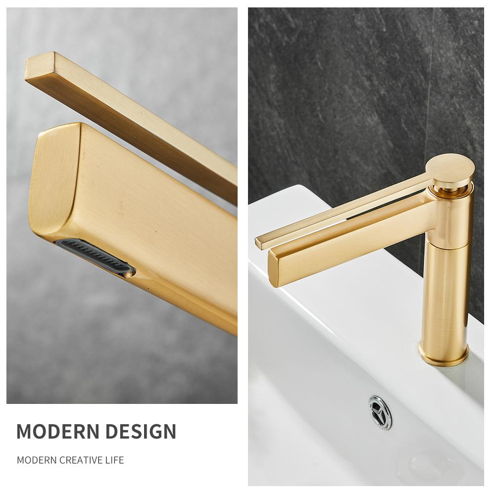 Luxury Brass Single Hole Single Handle Water Saving Plumbing Fixture Chrome Basin Mixer Tap Bathroom Sink Faucet