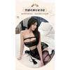 Sexy PU-Leder-Tube-Top, Mini-Faltenrock, Nachtclub, elastisch, eng, Auto-Model, Uniformanzug, Passion, offener Minirock