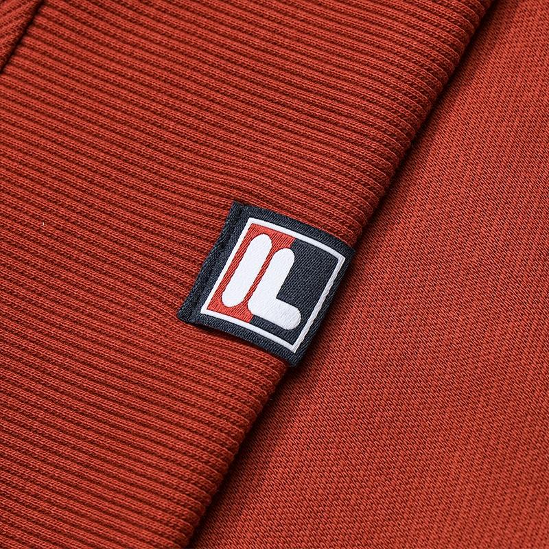 Fila Original Fashion Trend Multicolor Splicing Cotton Durable Loose Knit Long Sleeve Polo Shirt Men Polo Shirts Elegant-Gray F11M549209FGY