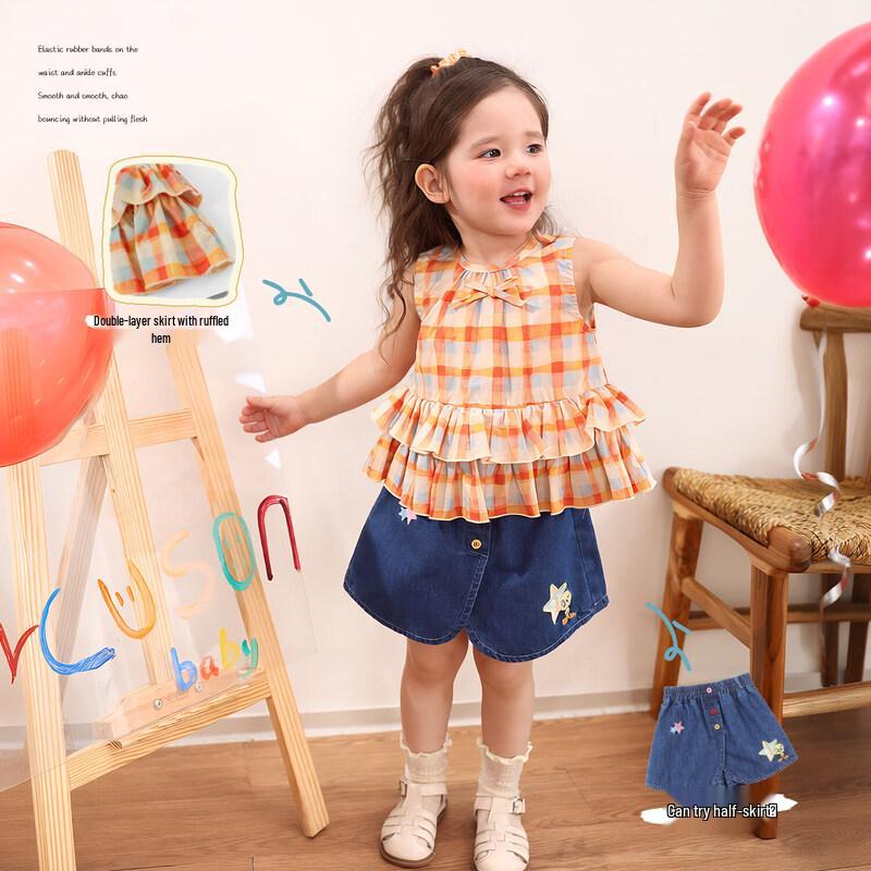 LUSON Baby Girl s Summer Cartoon Print Collection 80