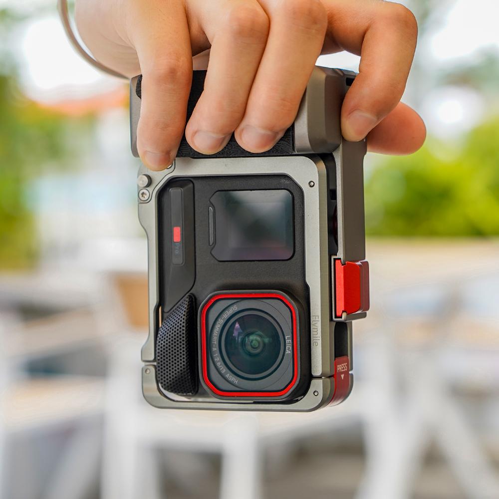 Pro kameru Insta360 Ace Pro/Ace Pro 2 Rukojeť Rychloupínací klec z hliníkové slitiny, Přenosný ruční rámový spouštěcí kit