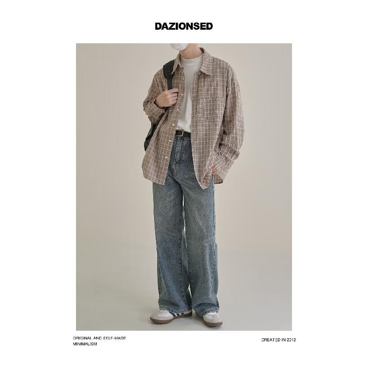 Camicia a maniche lunghe con lettere 2024, stile giapponese di Hong Kong, comoda e versatile, per ragazzi, estiva, alla moda.