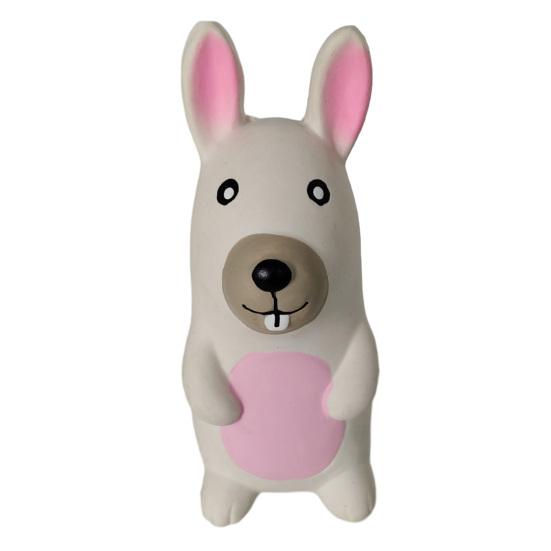 Unzerstörbares Quietsche-Hundespielzeug für aggressive Kauer Robustes Latex-Nilpferd-Kuh-förmiges Hundekau-Spielzeug für kleine, mittlere und große Hunde