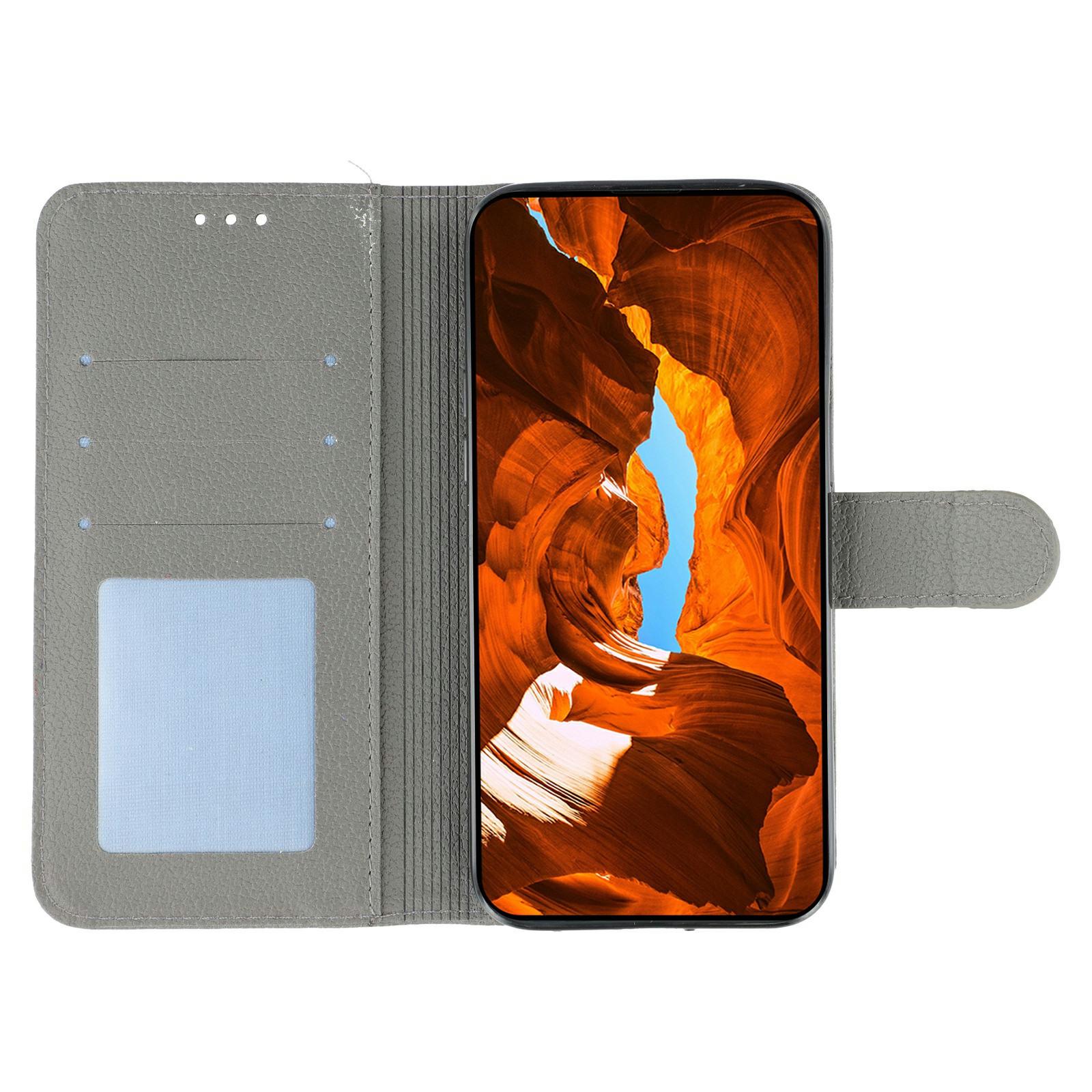 

For Motorola Edge 60 Pro 5G Case Feather Imprint PU Leather Wallet Phone Cover Blue