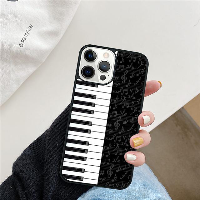 Piano Key Piano keys Phone Case Cover For iPhone 17 Air 15 16 14 13 12 Pro Max 11 Pro Max Plus Coque Shell