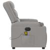Electric Massage Recliner Cloud Grey Fabric