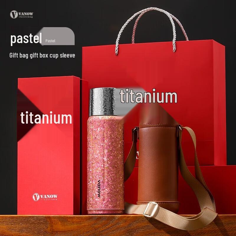 Vanow Double-Layer Pure Titanium Tea Infuser Insulated Mug