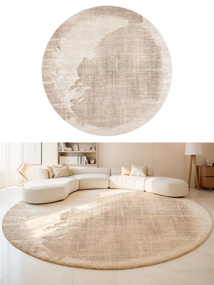 Nordic Style Bedroom Decor Round Carpet Minimalist Carpets for Living Room Thick Plush Study Floor Mat Fluffy Soft Cloakroom Rug
