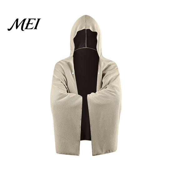 Summer Heat Relief Towel Cooling Cloak, Hooded Cool Cape, Beach UV Protection Cape Instant for Men Women Yoga Camping Quick Dry