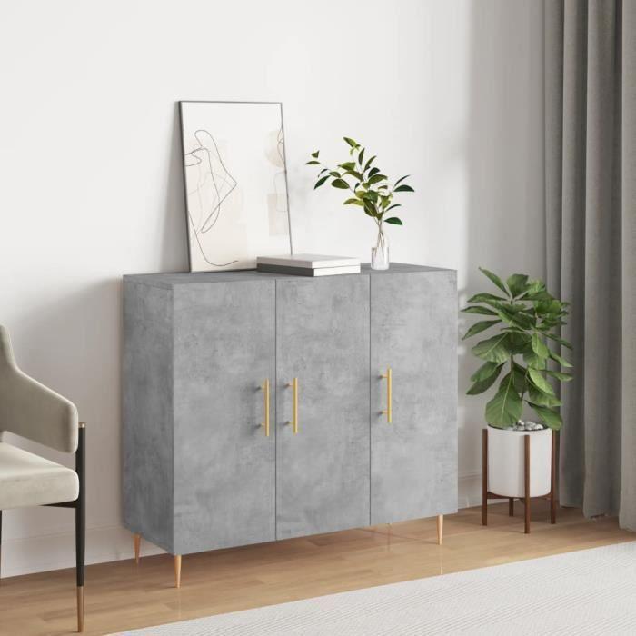 VidaXL Buffet Concrete Grey 90x34x80 Cm Engineered Wood 828096