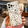 Smile Daisy Flower Case For Iphone 16 Pro Max 11 12 13 14 15 Pro Max 16 Plus X XS XR XS Wallet Card Holder Slot Bag Clear Cover