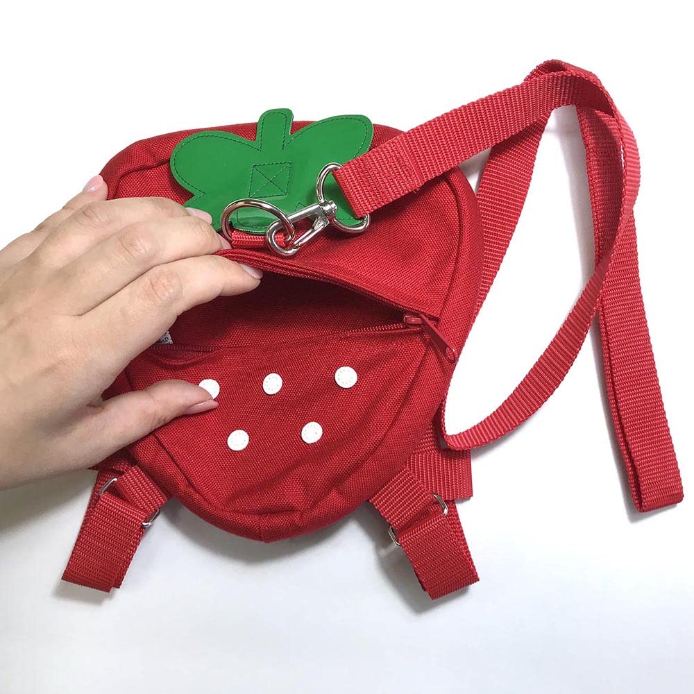 Made in Strawberry Backpack with for and Toddlers to Prevent Your Child from Getting Lost Japan Strap, Red, Kids, Babies,