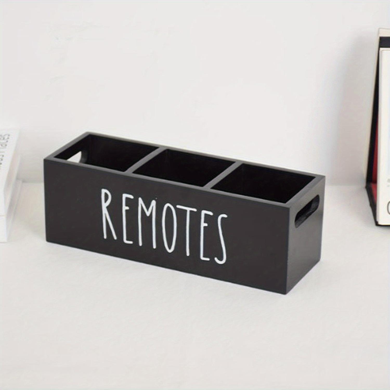 

Держатель для пульта дистанционного управления, Кади для хранения пультов в стиле фермерского дома, Прикроватная коробка для ТВ-контроллера, Деревянный лоток-органайзер для медиа в деревенском стиле для дома, спальни, стола 1pc
