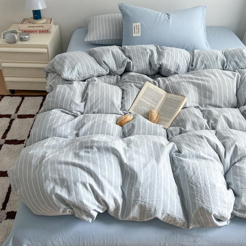 100% Cotton Bedding Set Ins Style Geometric Soft Breathable All Season Use