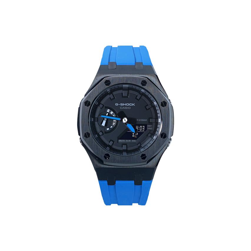 Casio Herren Flüssigkristall/Analog Dual-Display Serie Schwarze Uhr GA-2100-7A-