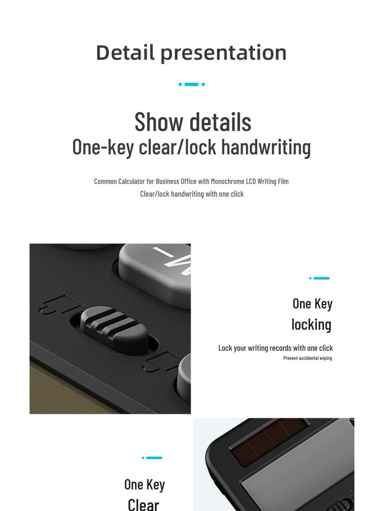 Dual Power Solar Business Calculator with Handwriting Board - Large Screen & Voice Feature