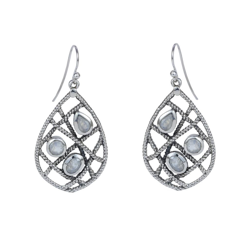 Handmade Garnet Earrings, 925 Sterling Silver Earrings, Designer Jewelry, Gift for Wife