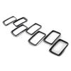 7Pcs Car Front Grille Grill Inserted Ring Trim Cover For Jeep Grand Cherokee 2014 2015 2016 Gloss Black ABS Plastic