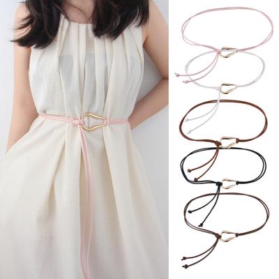Women Belt Imitation Leather Adjustable Waist Cinching Belt Minimalist Design Dresses Shirts Jumpers Casual Waistband