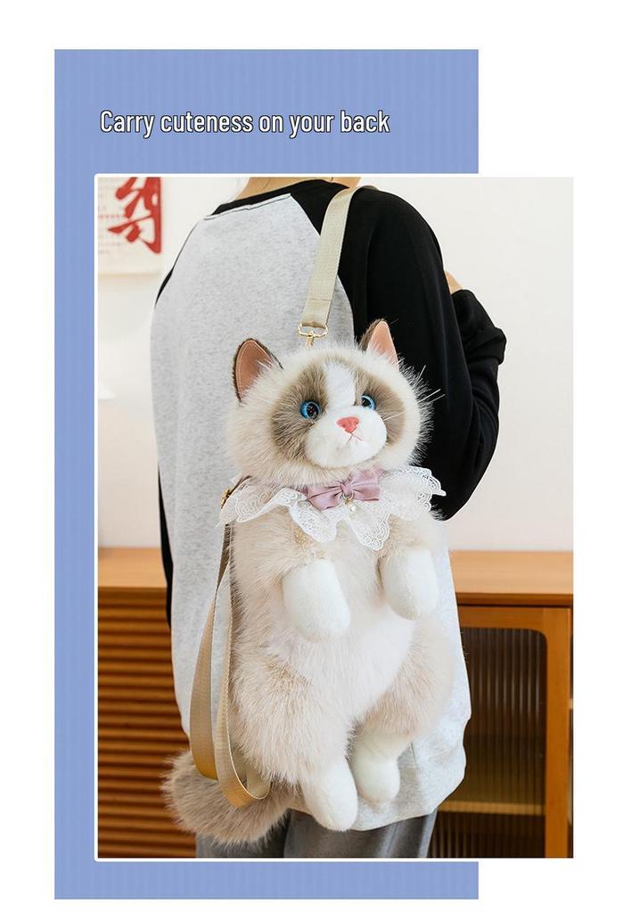 Super Cute Cat Backpack Plush Doll for Children