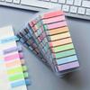 PET Morandi Color Translucent Convenience Sticker Marking Index Sticker, Oblong Shape,with Index Tabs for Organization and Notes