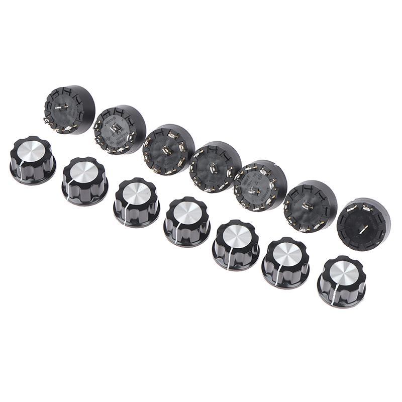 1Pcs 2/3/4/5/6/7/8 Gear With Knob Cap Rotary Gear Switch 6A 250V Power Switch