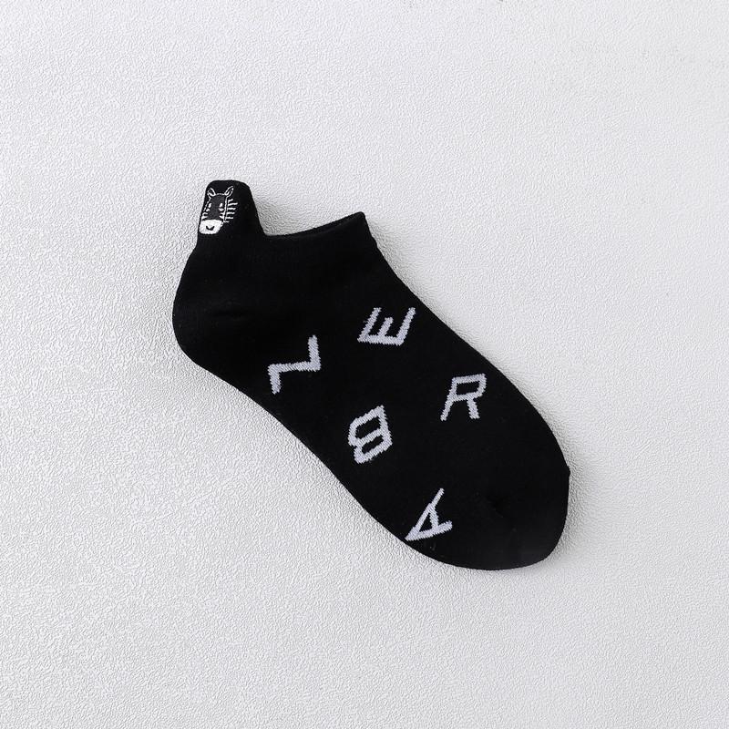 5 Pairs New Arrivals Women Socks Cotton Cartoon Zebra Ankle Socks Female Striped Letter Harajuku Breathable Causal Short Socks
