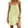Women's Spaghetti Strap Loose Fit Mini Dress Casual Summer Solid Color Sundress