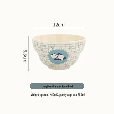 LISM Ceramic Lying Panda Bowls